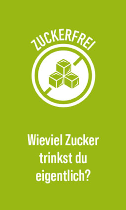 Wieviel Zucker trinkt man - Fischer Kombucha, zero Zucker
